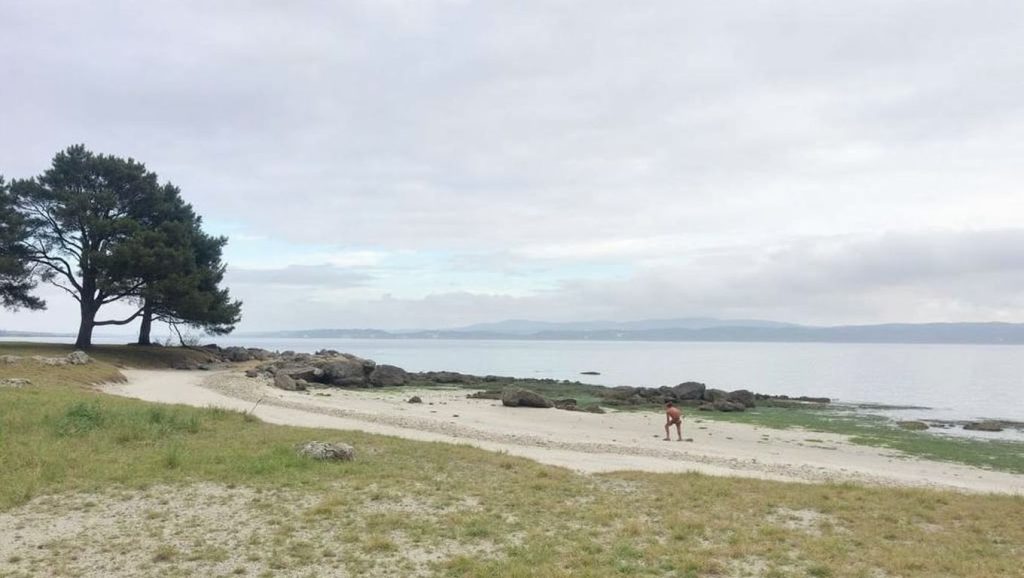 Aguas de Praia das Salinas en A Illa de Arousa (Pontevedra)