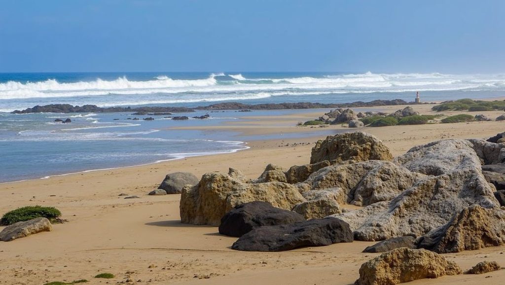Ría y costa de Praia das Torradas en Carballo, A Coruña