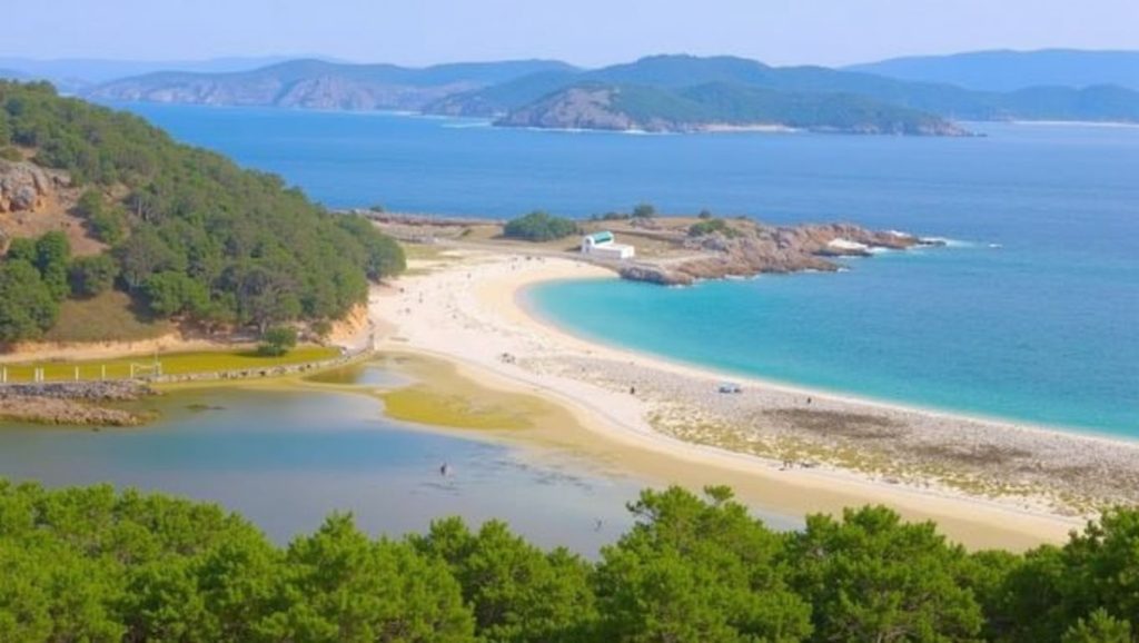 Praia das Viúvas en Vigo (Pontevedra)