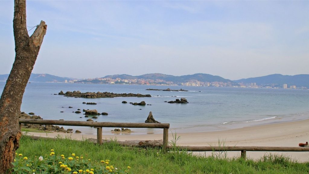 Panorámica de Praia das Viúvas, Pontevedra