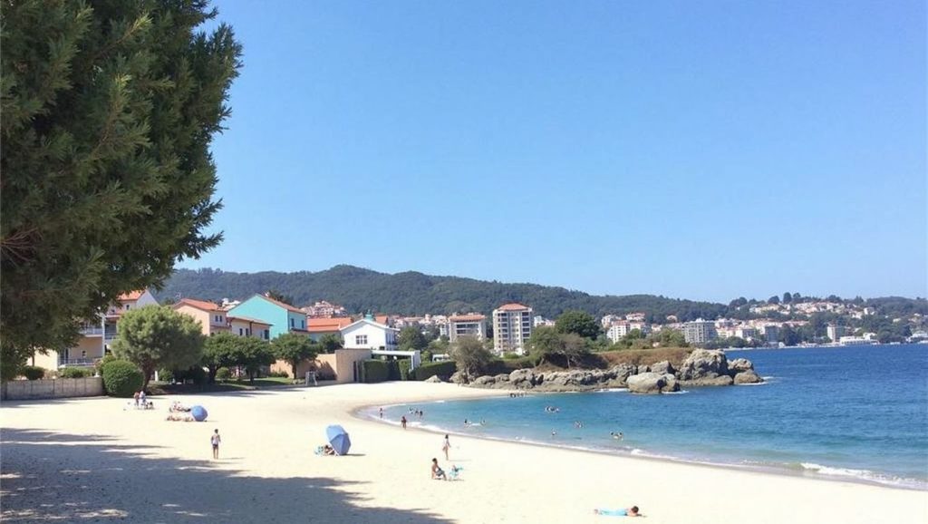 Panorámica de Praia de Agrelo, Pontevedra