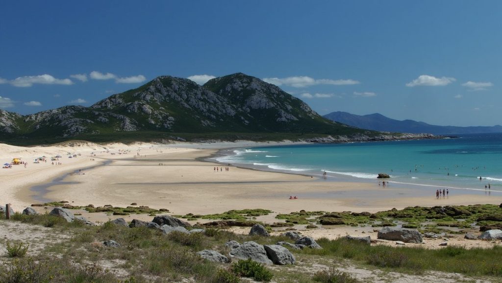 Panorámica de Praia de Agro Covo, A Coruña