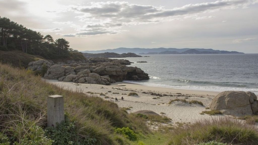 Praia de Ancoradouro en Bueu (Pontevedra)