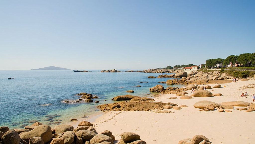 Aguas de Praia de Area Grande en O Grove (Pontevedra)