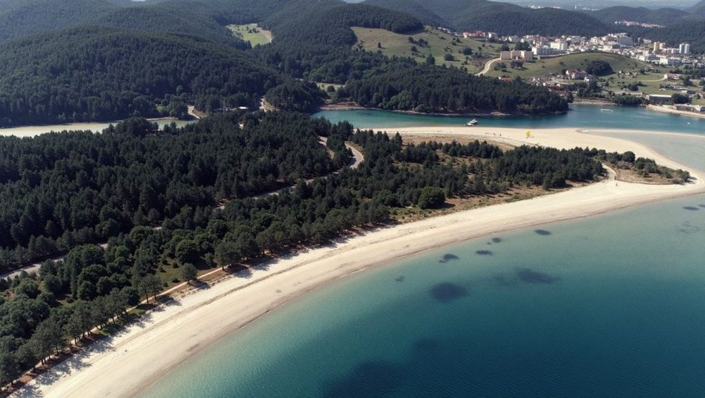 Vista de Praia de Area Longa en Galicia, A Coruña
