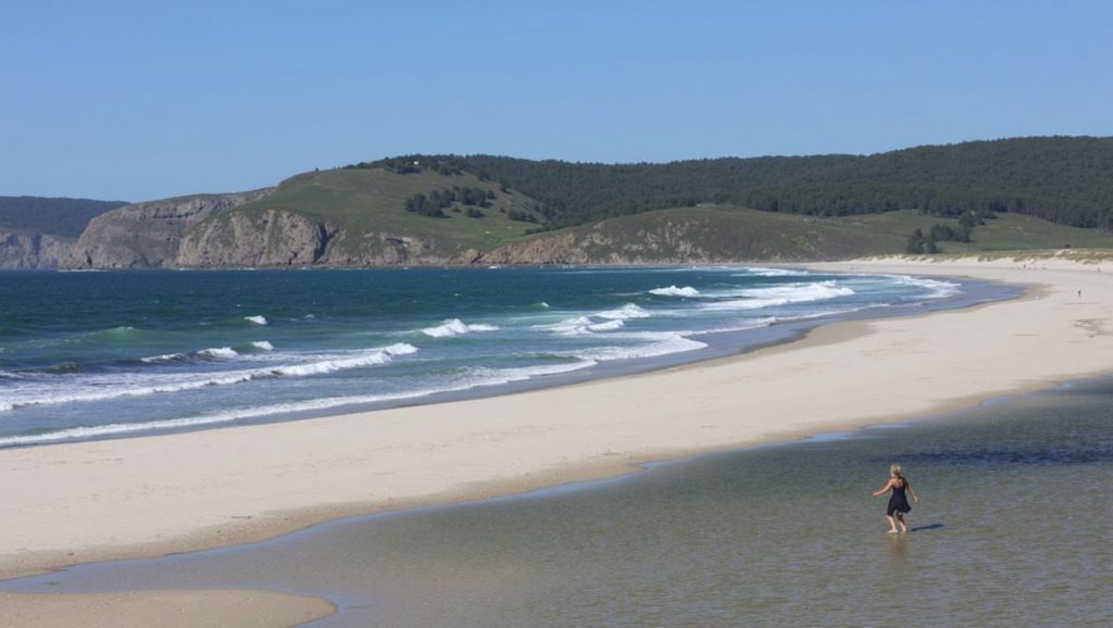 Panorámica de Praia de Area Morta, A Coruña