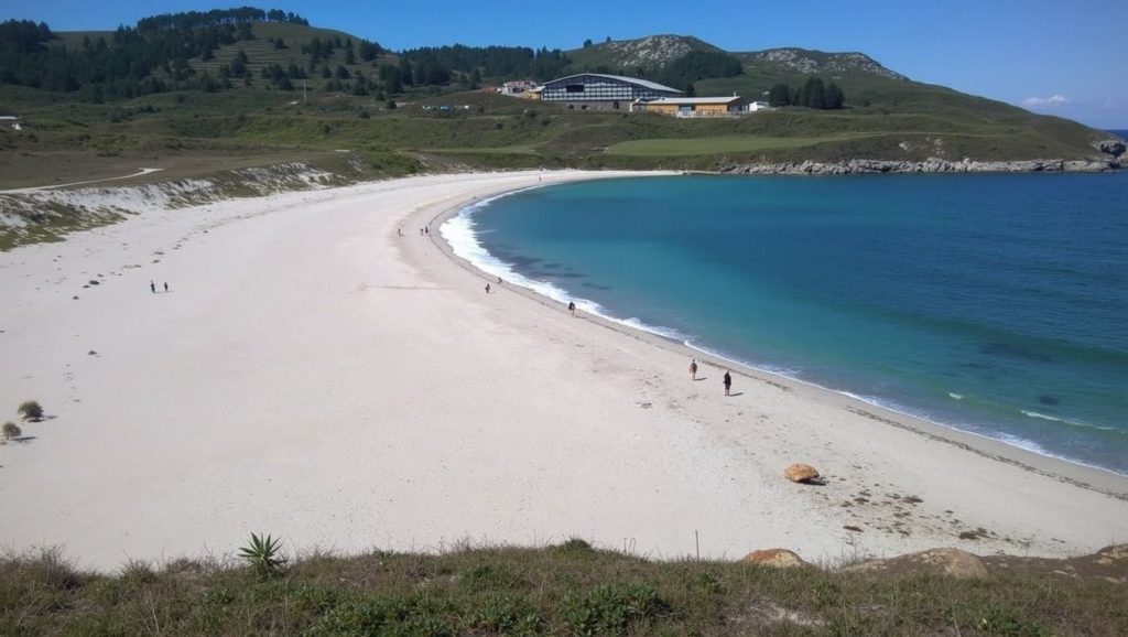 Aguas de Praia de Area Morta en Galicia (A Coruña)