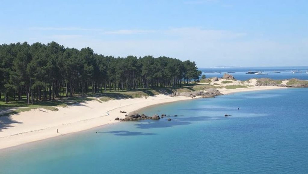 Aguas de Praia de Area Secada en Ribeira (Pontevedra)