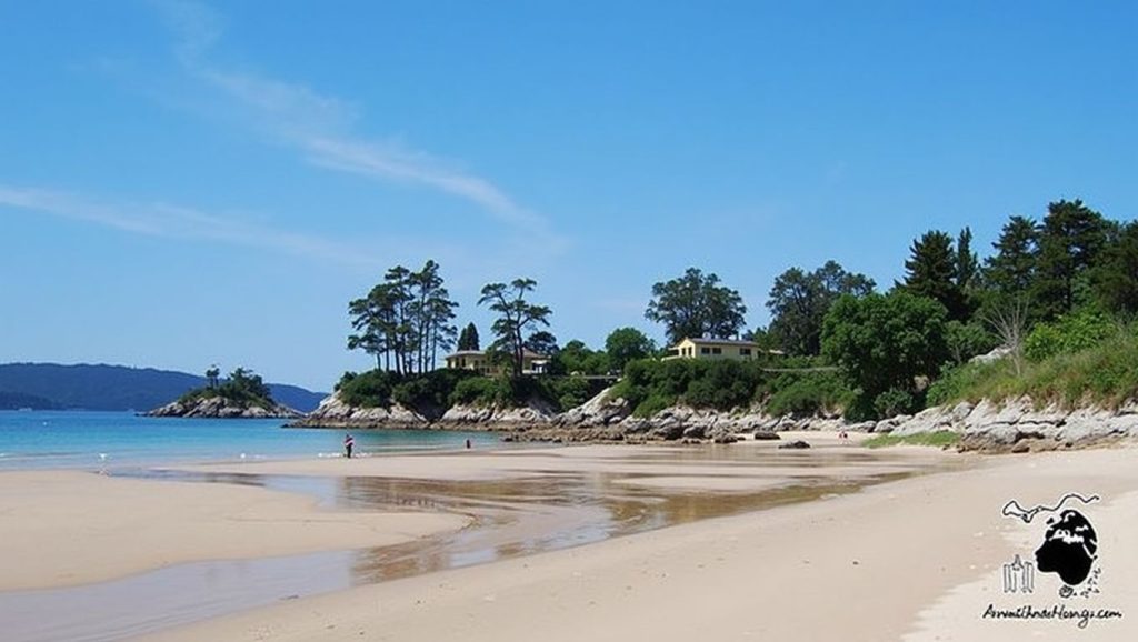 Ría y costa de Praia de Arnela en Sada, A Coruña