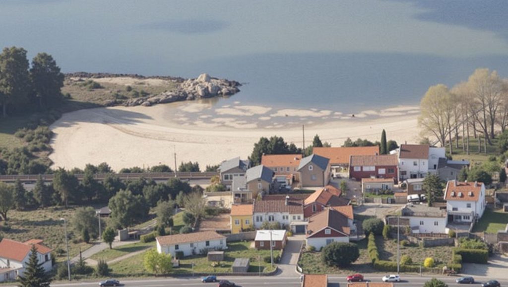 Vista de Praia de Bamio en Galicia, A Coruña