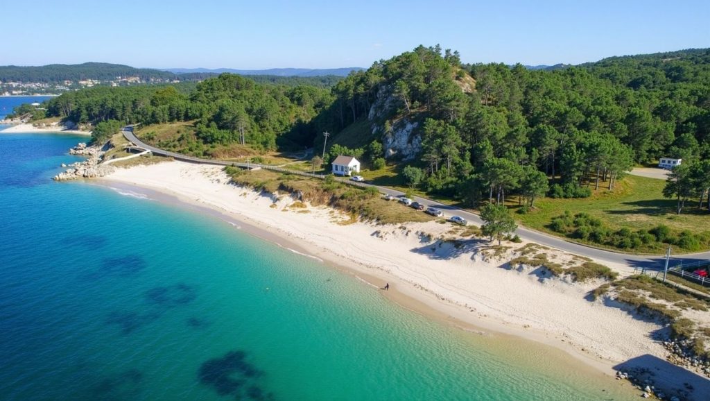 Panorámica de Praia de Barreiriño, Pontevedra
