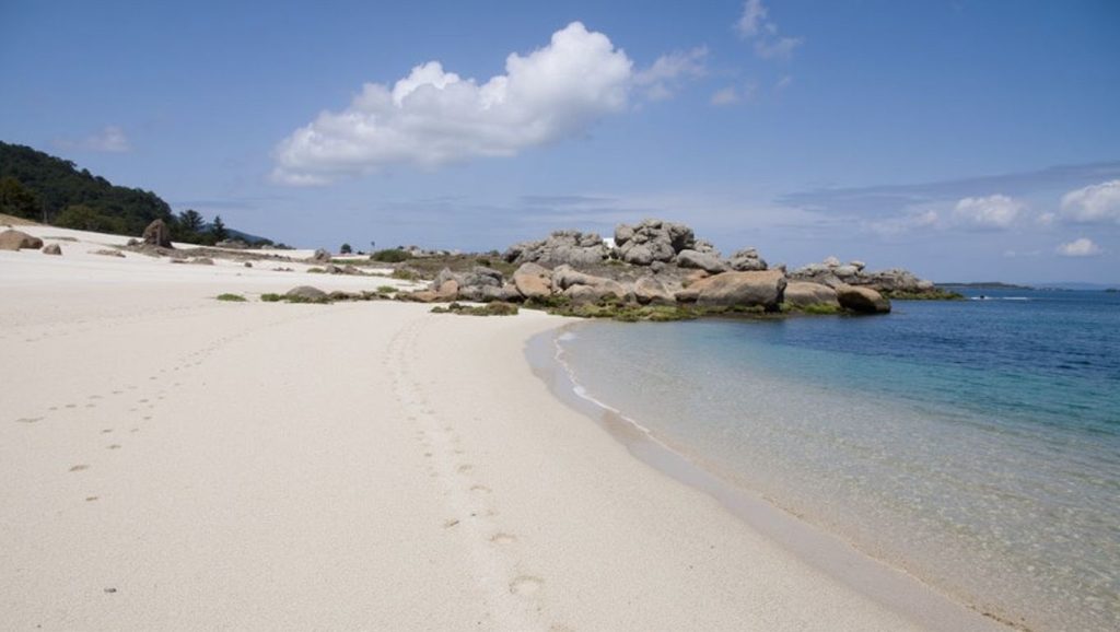 Aguas de Praia de Barreiriño en O Grove (Pontevedra)