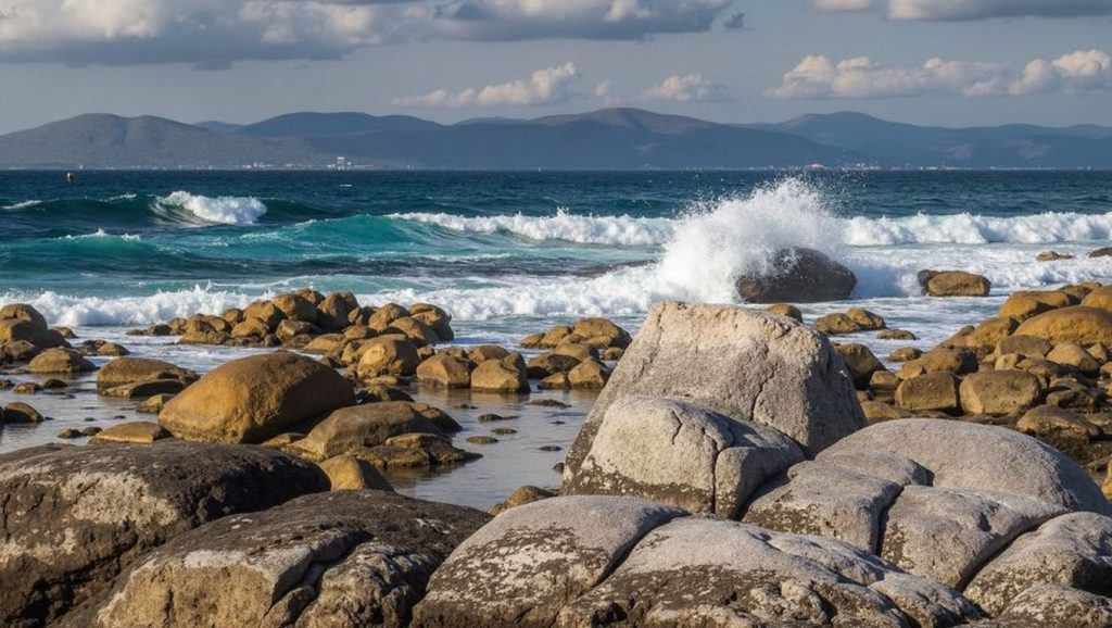 Costa de O Porto do Son desde Praia de Basoñas, A Coruña