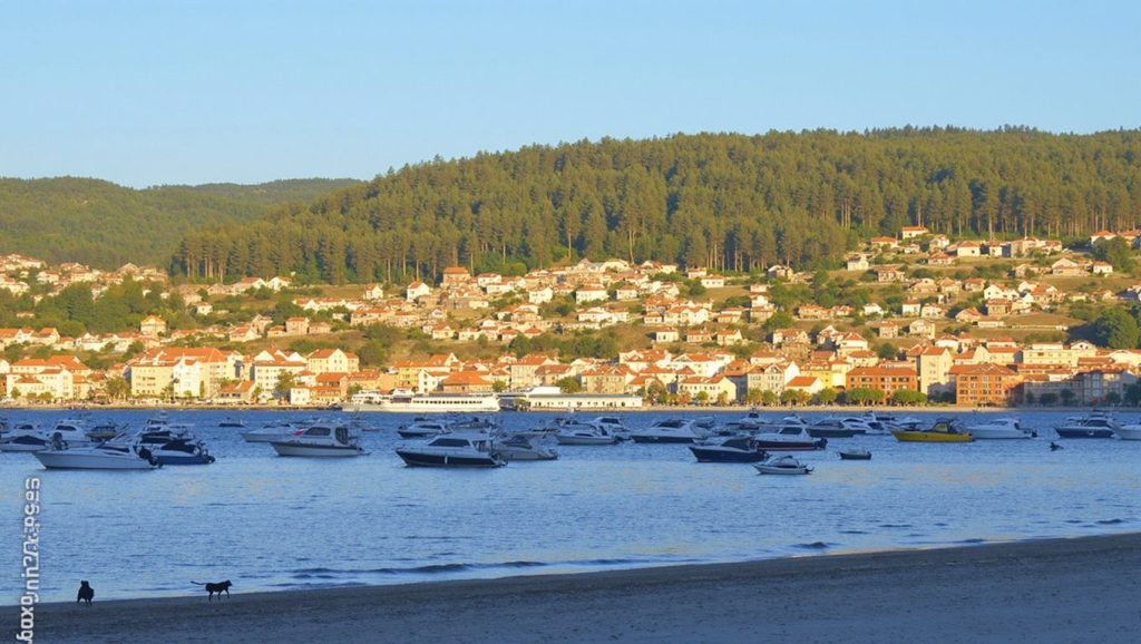 Panorámica de Praia de Beluso, Pontevedra