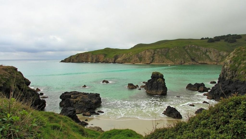 Ría y costa de Praia de Beo en Malpica de Bergantiños, A Coruña