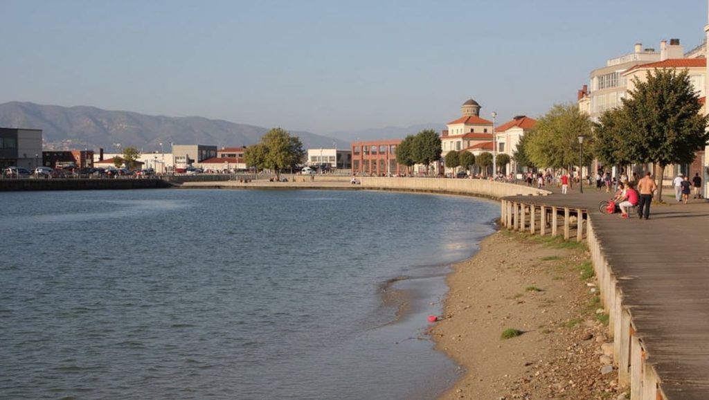 Panorámica de Praia de Bouzas, Pontevedra