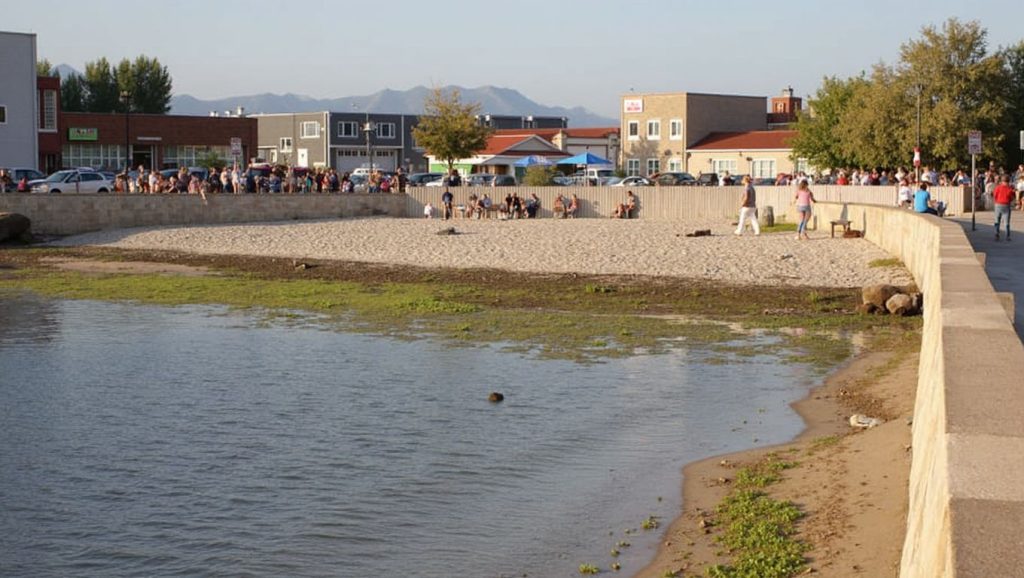 Ría y costa de Praia de Bouzas en Vigo, Pontevedra