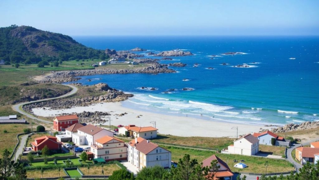 Panorámica de Praia de Braña de Lazo, A Coruña