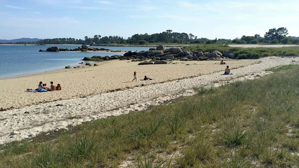 Praia de Camaxe Pequeno en A Illa de Arousa (Pontevedra)