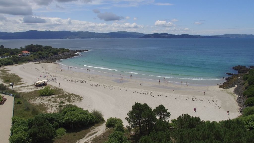Panorámica de Praia de Caneliñas, Pontevedra