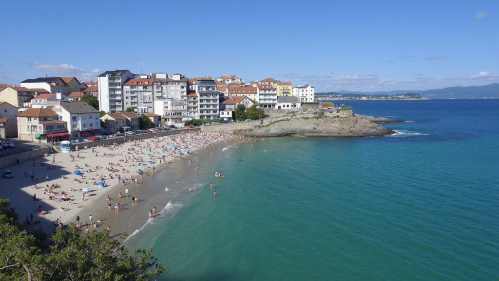 Aguas de Praia de Caneliñas en Sanxenxo (Pontevedra)