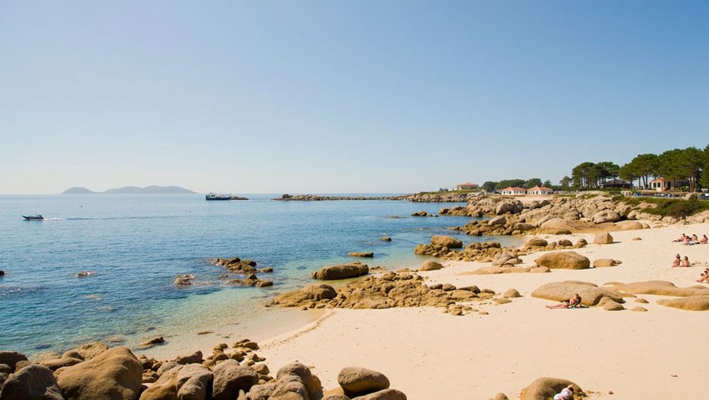 Aguas de Praia de Castiñeira en O Grove (Pontevedra)