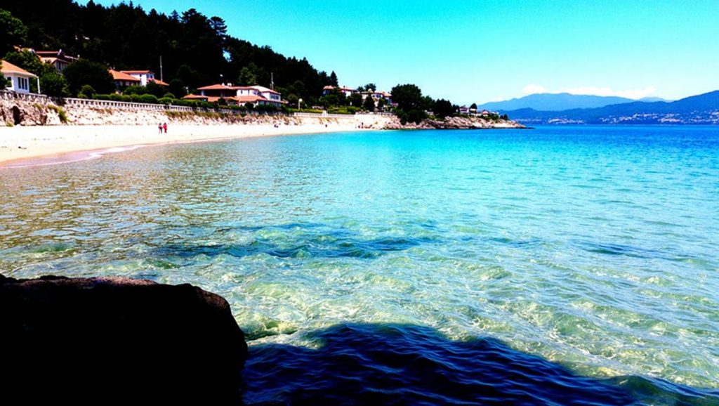 Panorámica de Praia de Chancelas, Pontevedra