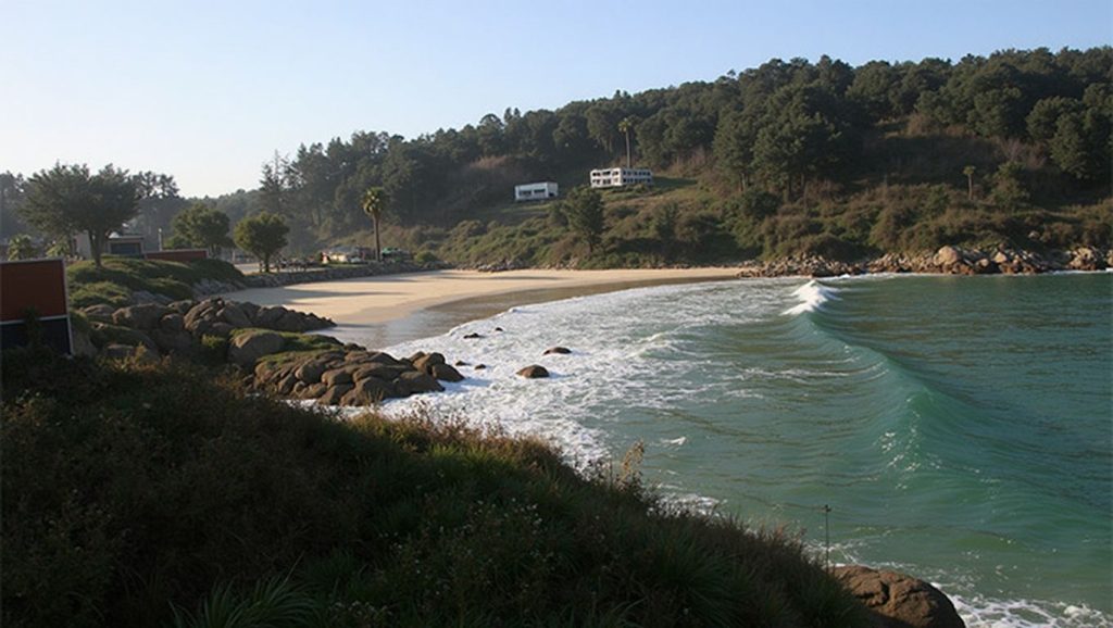 Aguas de Praia de Chanteiro en Galicia (A Coruña)