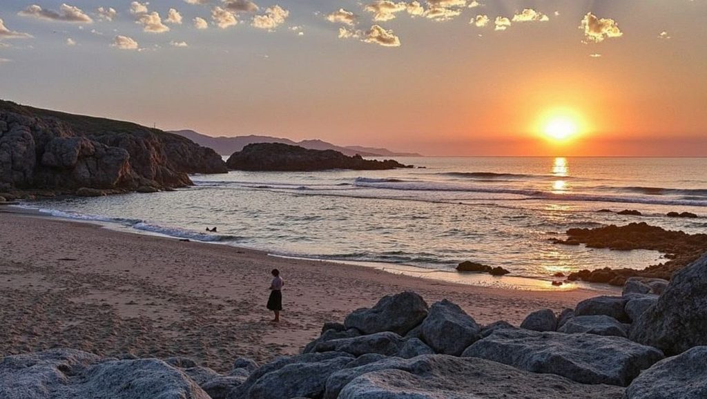Arena fina en Compostela, Galicia, A Coruña