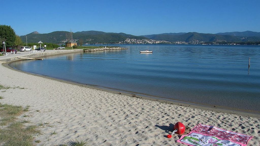 Aguas de Praia de Deilán do Solano en Vilaboa (Pontevedra)
