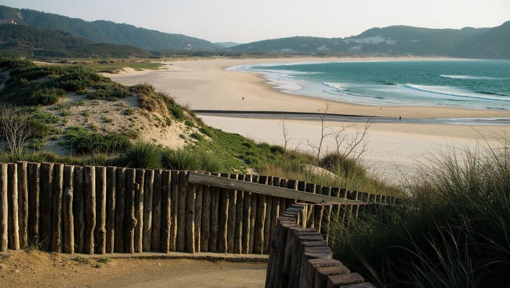 Ría y costa de Praia de Detrás do Castelo en Ferrol, A Coruña