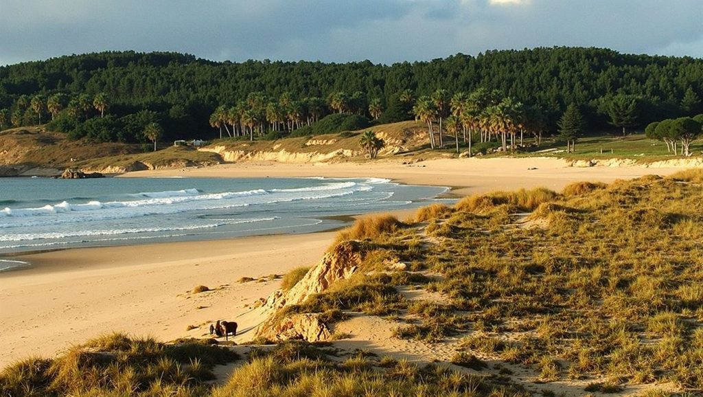 Aguas de Praia de Doniños en Galicia (A Coruña)