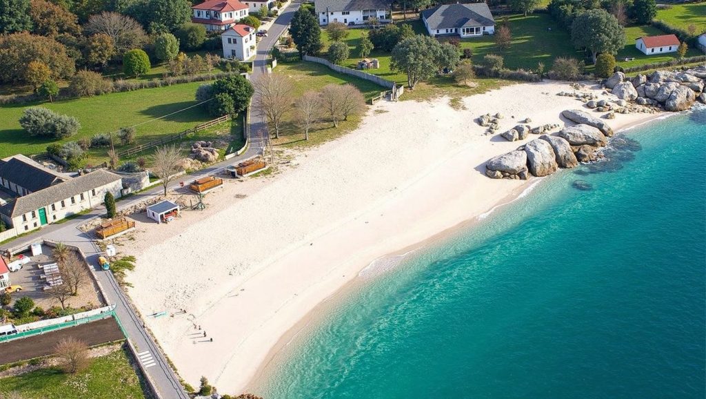Detalle del agua en Praia de Entre os Vaos, Galicia, A Coruña