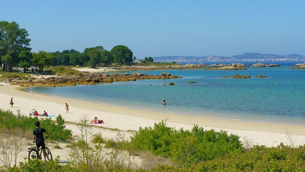 Ría y costa de Praia de Espiñeiro en Galicia, A Coruña