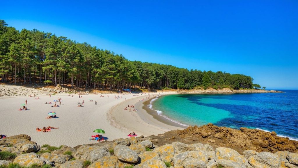 Panorámica de Praia de Figueiras, A Coruña