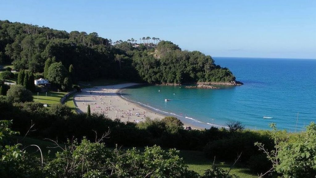 Panorámica de Praia de Fornos, A Coruña