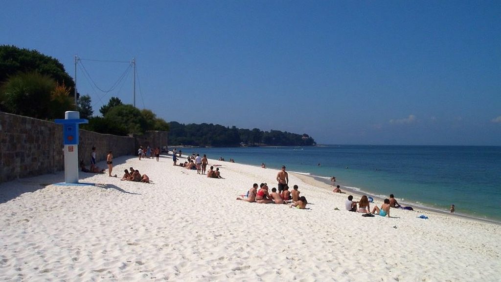 Panorámica de Praia de Fuchiños, Pontevedra