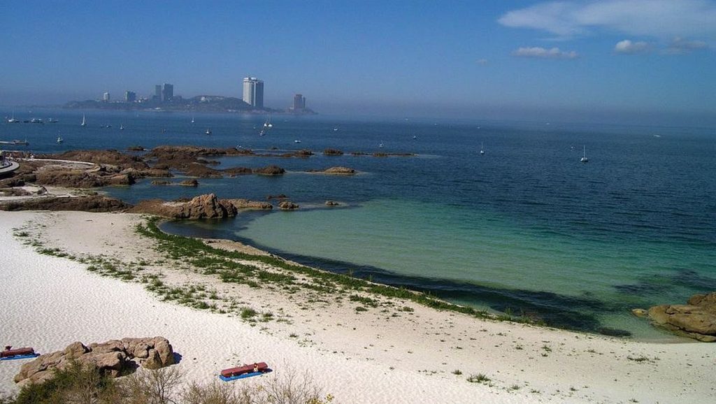 Entorno natural de Praia de Fuchiños en Pontevedra