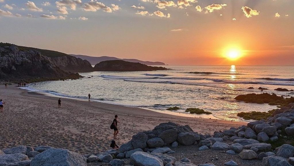 Horizonte desde Praia de Gradín, Galicia, A Coruña