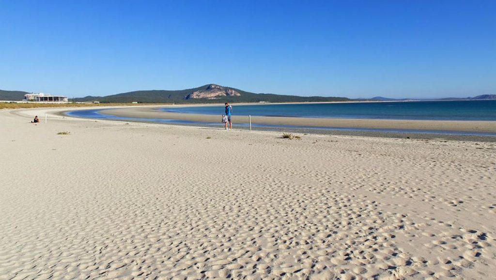 Arena fina en Gradín, Galicia, A Coruña
