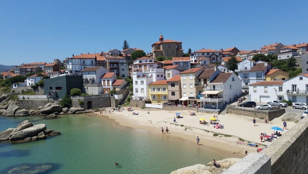 Vista del entorno de Insuela, Galicia, A Coruña