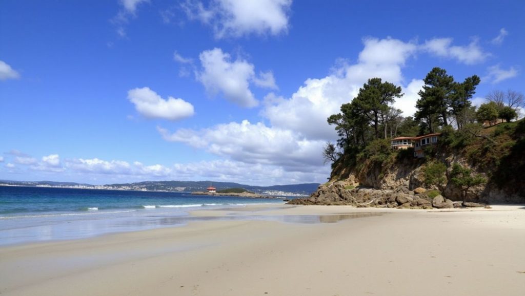 Entorno natural de Praia de Lapamán en Pontevedra
