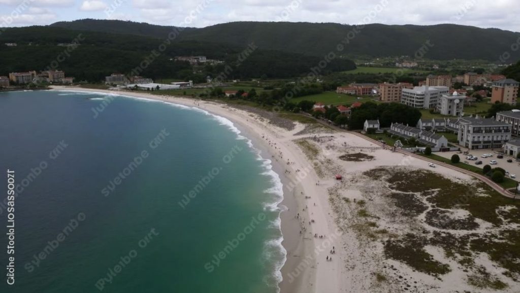 Panorámica de Praia de Laxe, A Coruña
