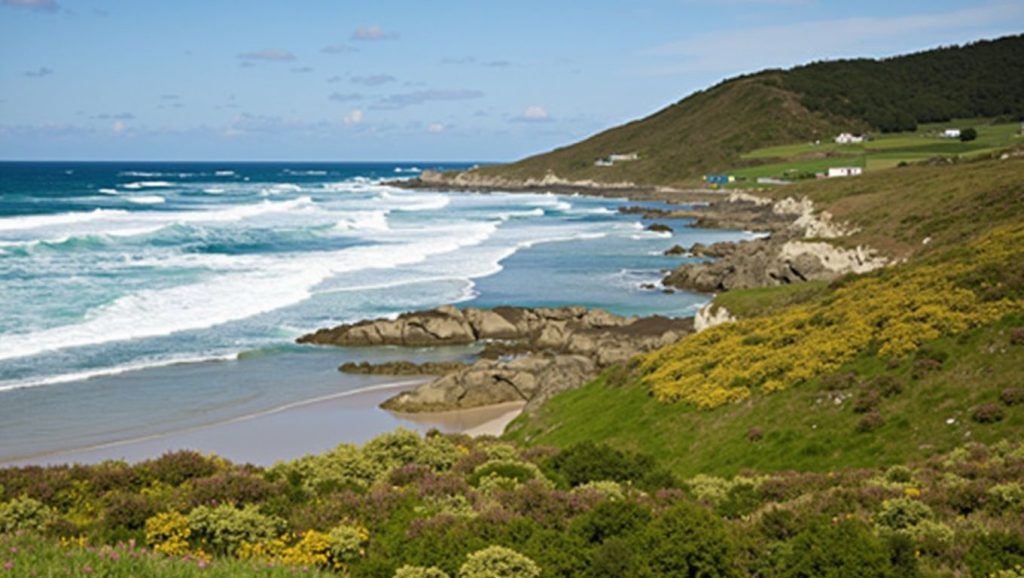 Panorámica de Praia de Leira, A Coruña