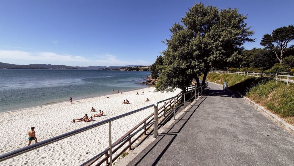 Panorámica de Praia de Lingunde, A Coruña