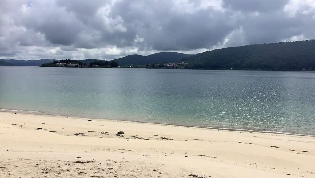 Panorámica de Praia de Loureiros, A Coruña