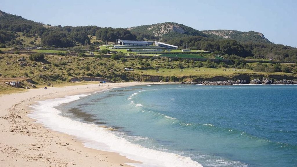 Panorámica de Praia de Lourido, A Coruña