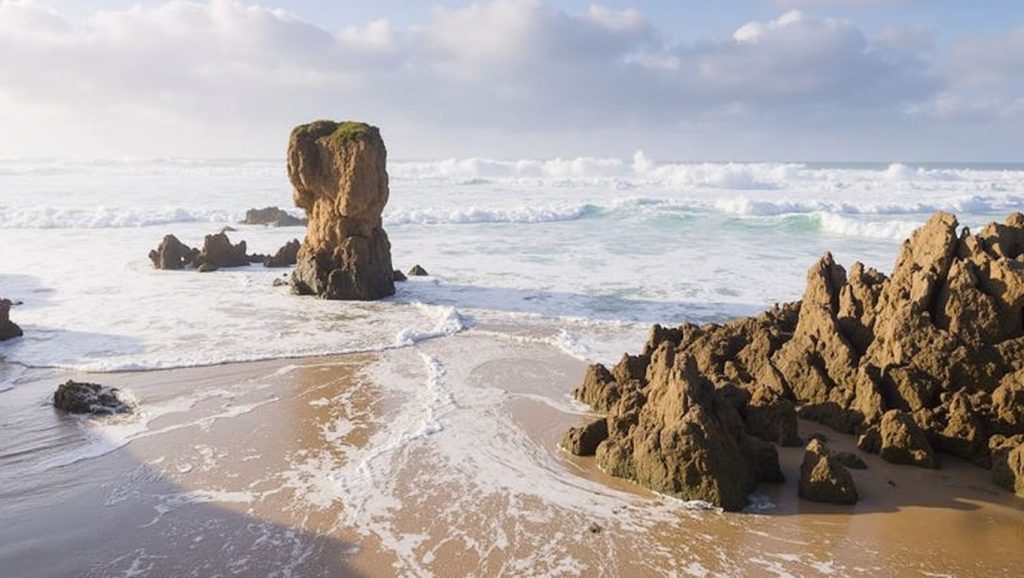 Panorámica de Praia de Lumebó, A Coruña