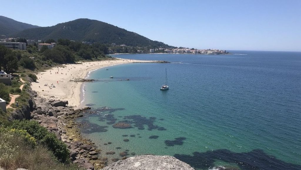 Panorámica de Praia de Maniños, A Coruña