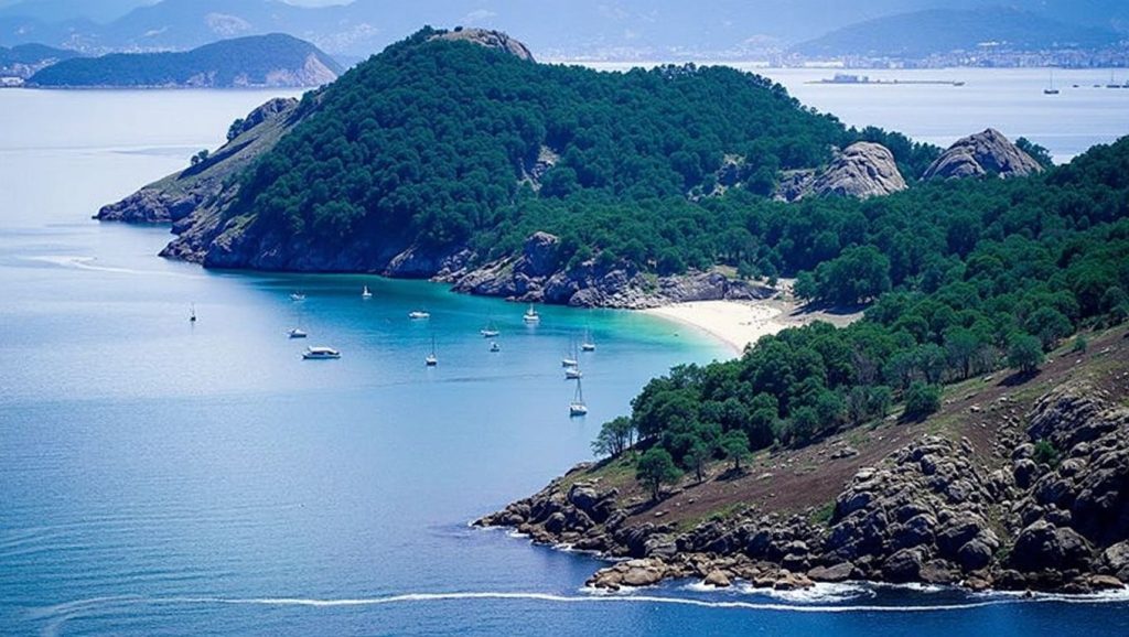 Aguas de Praia de Maniños en Galicia (A Coruña)